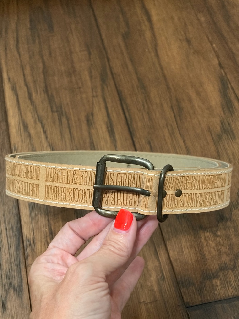 Marithe & Francois Girbaud Leather Belt XS/Small EUC